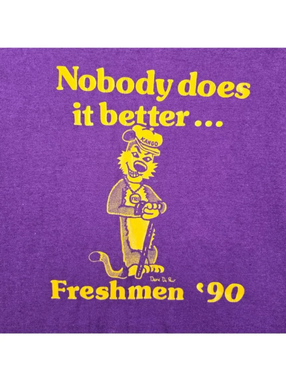 Vintage Single Stitch Nobody Does It Better... Freshmen '90 Purple T-Shirt (L)